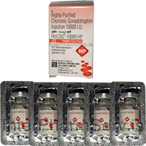 Order HUcog 10 000iu HCG HUCOG 10000IU vial x 5 vials (50000IU) Human Chorionic Gonadotropin